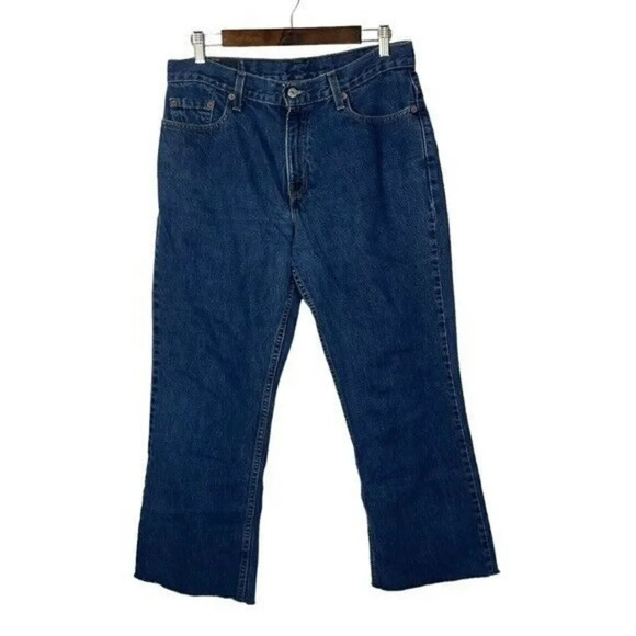 Levi's Vintage 515 Boot Cut Lower Rise Cut Off Hem Jeans 12 - Picture 1 of 3